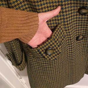 Topshop Wool Blend Peacoat